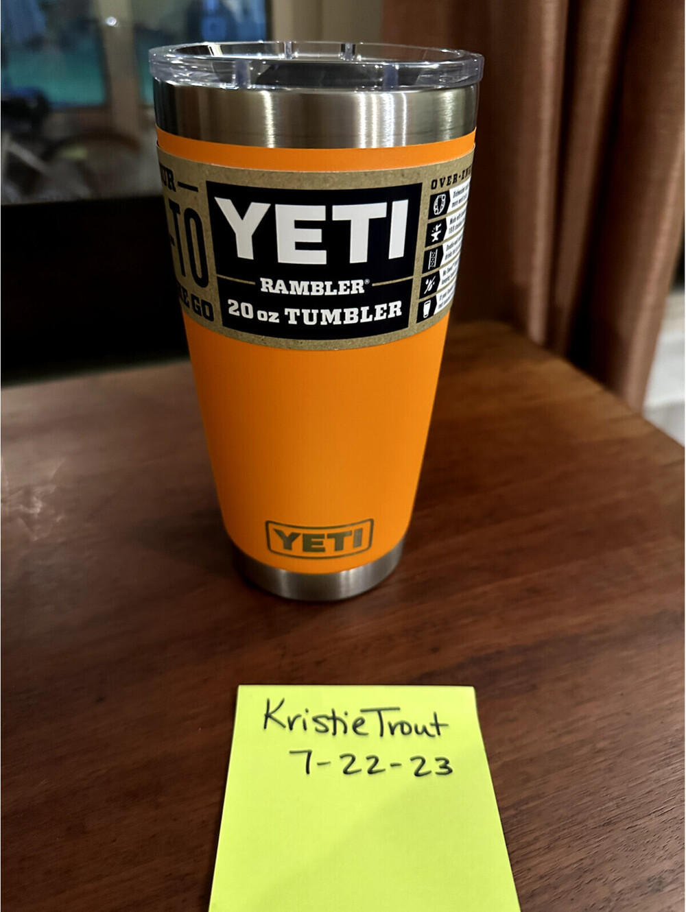 YETI King Crab Orange KCO 🦀 20oz Tumbler Cup Limited Edition Color Rare NWT